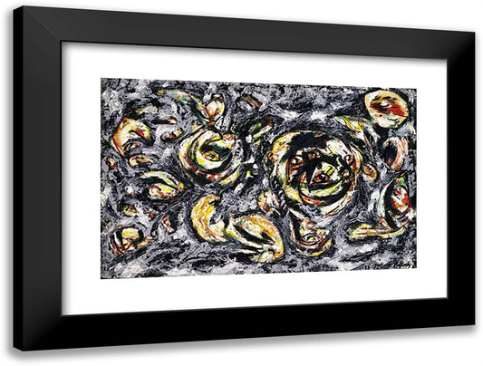 Ocean Greyness 24x18 Black Modern Wood Framed Art Print Poster by Pollock, Jackson