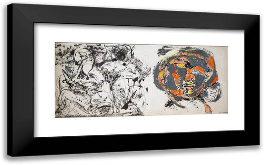 Portrait and a Dream 24x15 Black Modern Wood Framed Art Print Poster by Pollock, Jackson