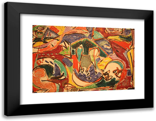 The Key II 24x19 Black Modern Wood Framed Art Print Poster by Pollock, Jackson