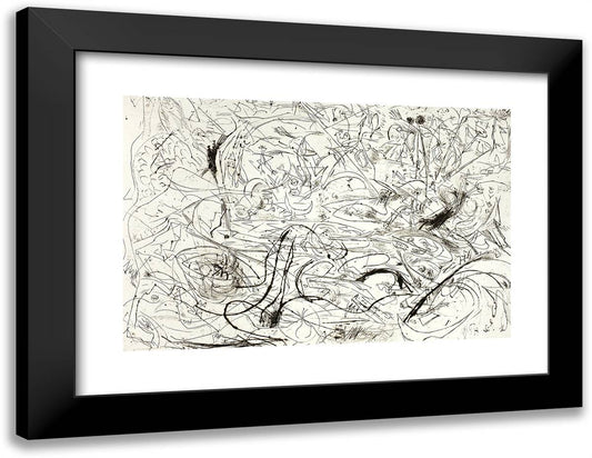 Untitled_5 24x19 Black Modern Wood Framed Art Print Poster by Pollock, Jackson