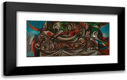 Untitled_6 24x15 Black Modern Wood Framed Art Print Poster by Pollock, Jackson