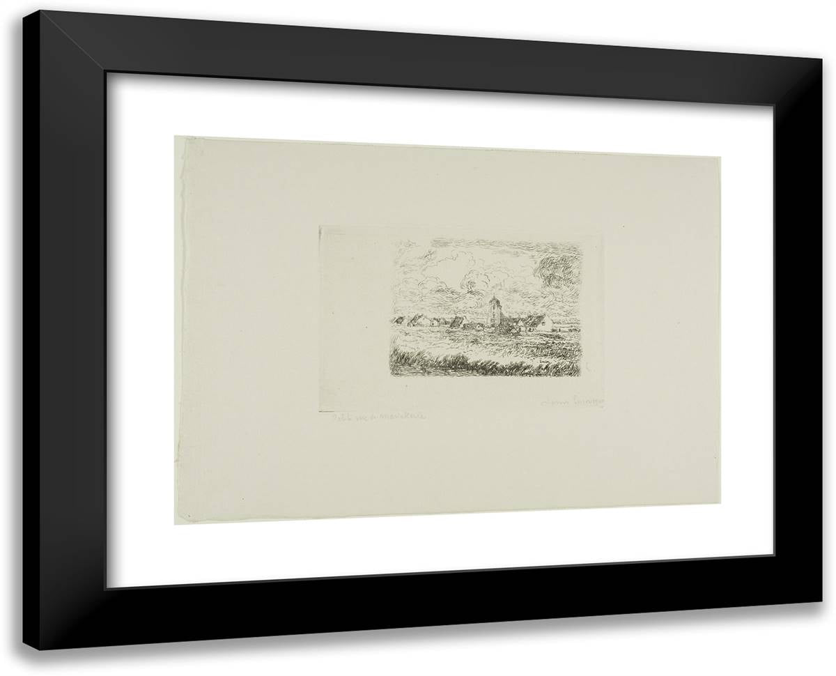 Small VIew of Mariakerke, Second Plate 24x19 Black Modern Wood Framed Art Print Poster by Ensor, James