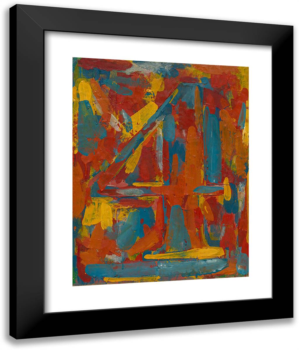 Figure 4 20x24 Black Modern Wood Framed Art Print Poster by Ensor, James