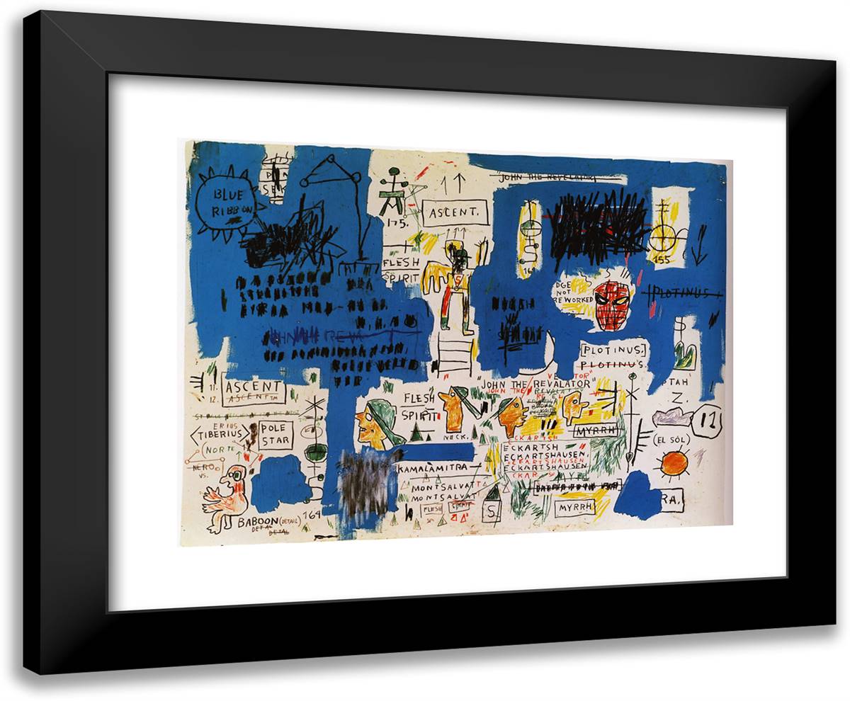 Ascent 24x20 Black Modern Wood Framed Art Print Poster by Basquiat, Jean Michel