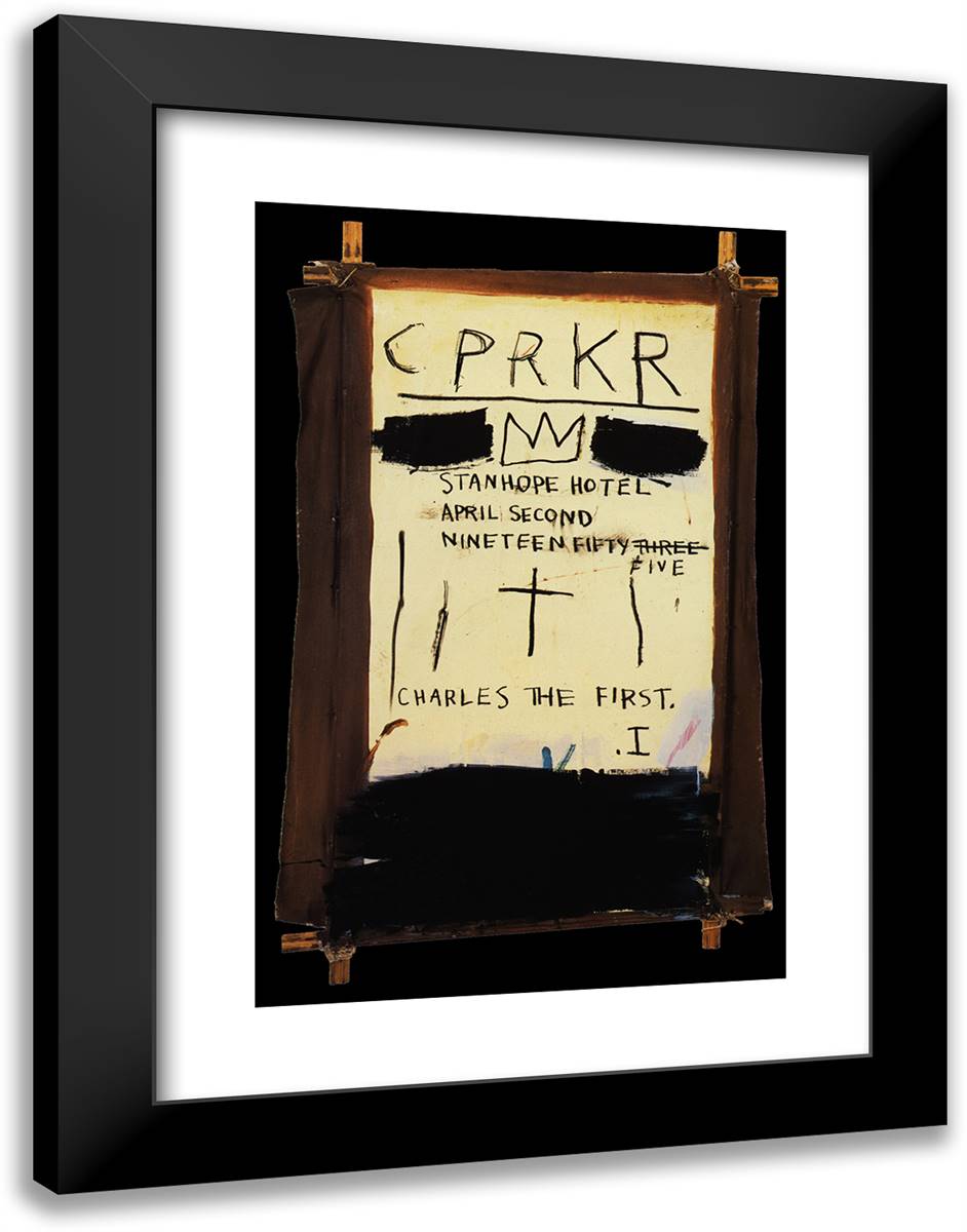 Cprkr 18x24 Black Modern Wood Framed Art Print Poster by Basquiat, Jean Michel