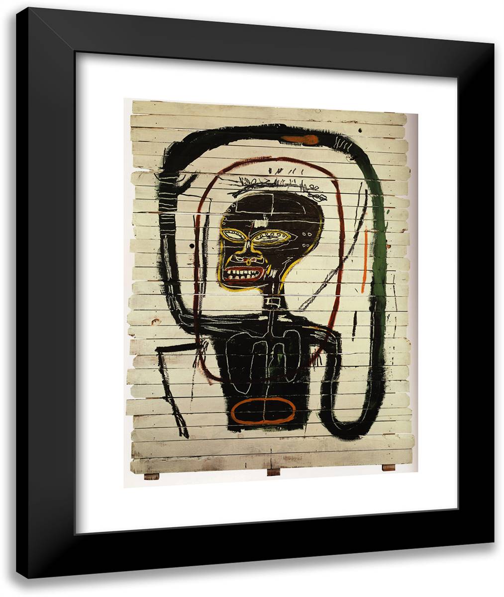 Flexible  20x24 Black Modern Wood Framed Art Print Poster by Basquiat, Jean Michel