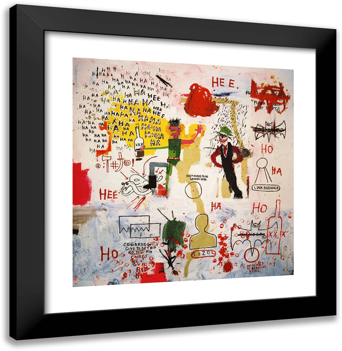 Riddle Me This, Batman 20x20 Black Modern Wood Framed Art Print Poster by Basquiat, Jean Michel