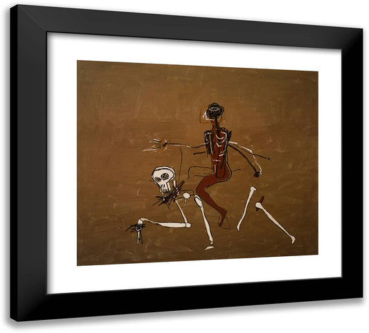 Riding with Death 22x20 Black Modern Wood Framed Art Print Poster by Basquiat, Jean Michel