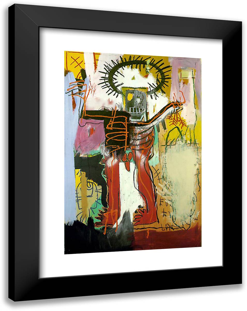 Untitled 18x24 Black Modern Wood Framed Art Print Poster by Basquiat, Jean Michel