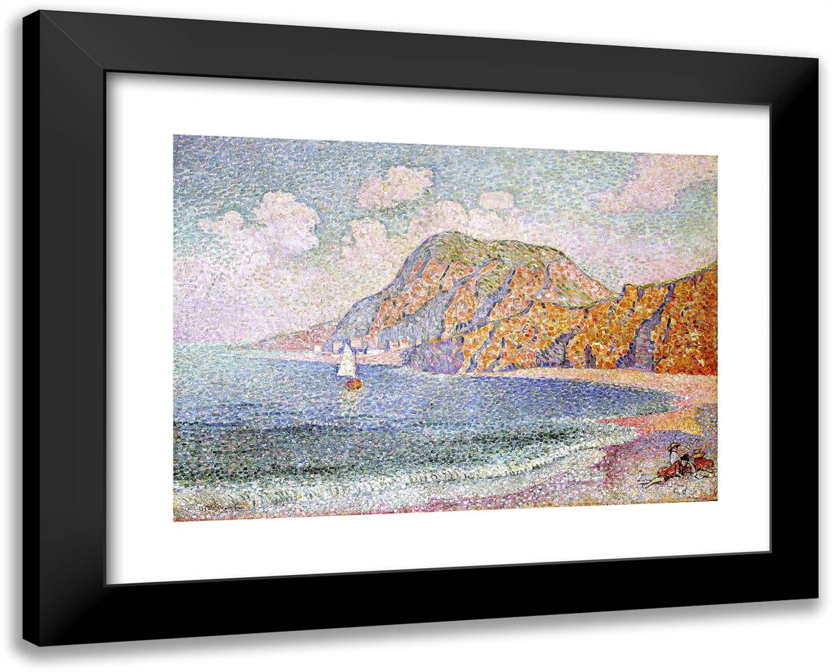 The Seashore 24x19 Black Modern Wood Framed Art Print Poster by Metzinger, Jean