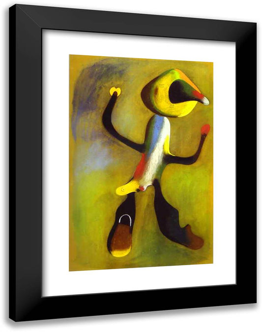Character 18x24 Black Modern Wood Framed Art Print Poster by Miro, Joan