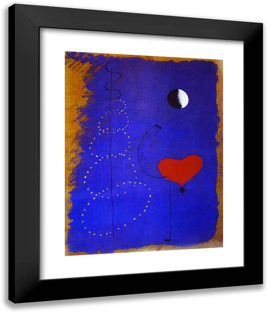 Dancer 20x24 Black Modern Wood Framed Art Print Poster by Miro, Joan