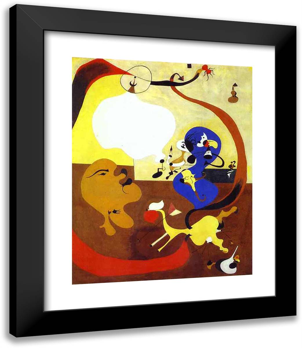 Dutch Interior II 20x23 Black Modern Wood Framed Art Print Poster by Miro, Joan