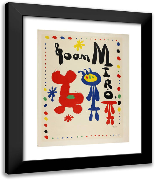 Exhibition Poster 20x24 Black Modern Wood Framed Art Print Poster by Miro, Joan