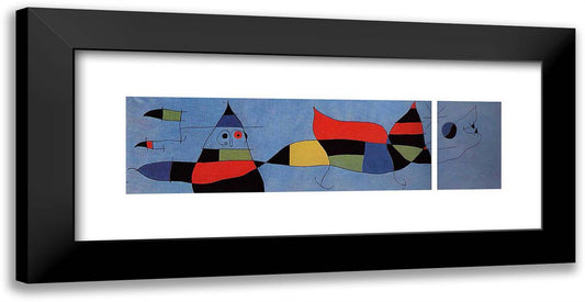 For David Fernandez 24x12 Black Modern Wood Framed Art Print Poster by Miro, Joan