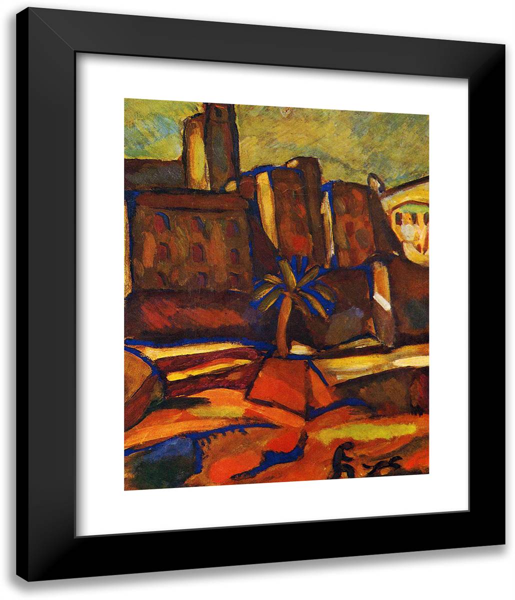 La Reforma 20x24 Black Modern Wood Framed Art Print Poster by Miro, Joan