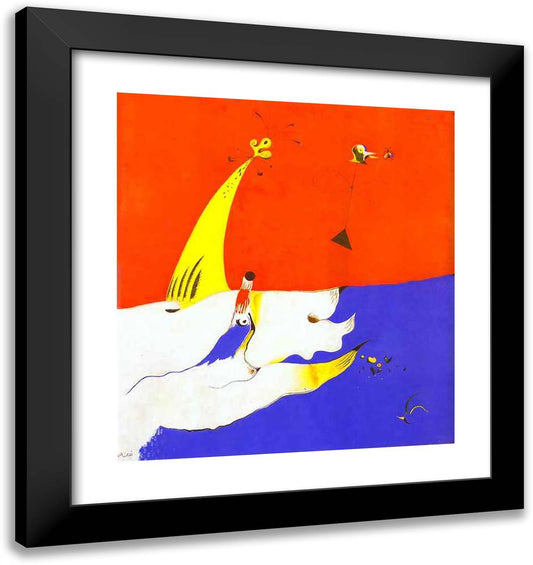 Landscape 20x21 Black Modern Wood Framed Art Print Poster by Miro, Joan