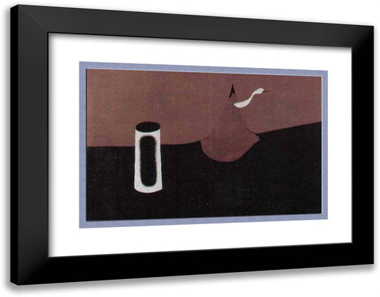 Landscape with Snake 24x19 Black Modern Wood Framed Art Print Poster by Miro, Joan