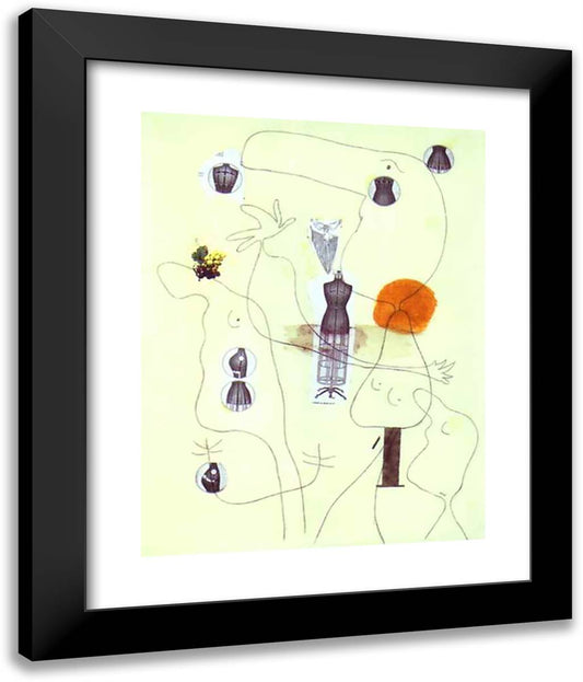 Metamorphose 20x24 Black Modern Wood Framed Art Print Poster by Miro, Joan