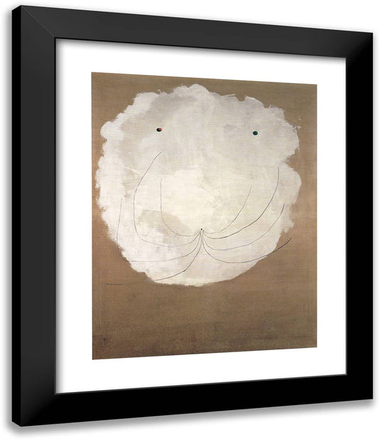 Painting (Head) 20x24 Black Modern Wood Framed Art Print Poster by Miro, Joan
