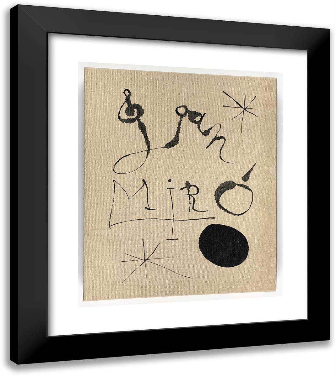 Portfolio Box, from Constellations 20x23 Black Modern Wood Framed Art Print Poster by Miro, Joan