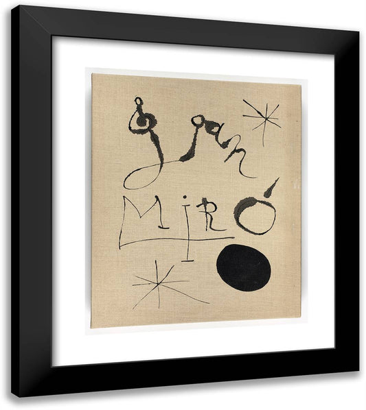 Portfolio Box, from Constellations 20x23 Black Modern Wood Framed Art Print Poster by Miro, Joan