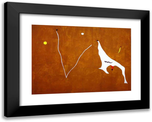The Circus House 24x19 Black Modern Wood Framed Art Print Poster by Miro, Joan