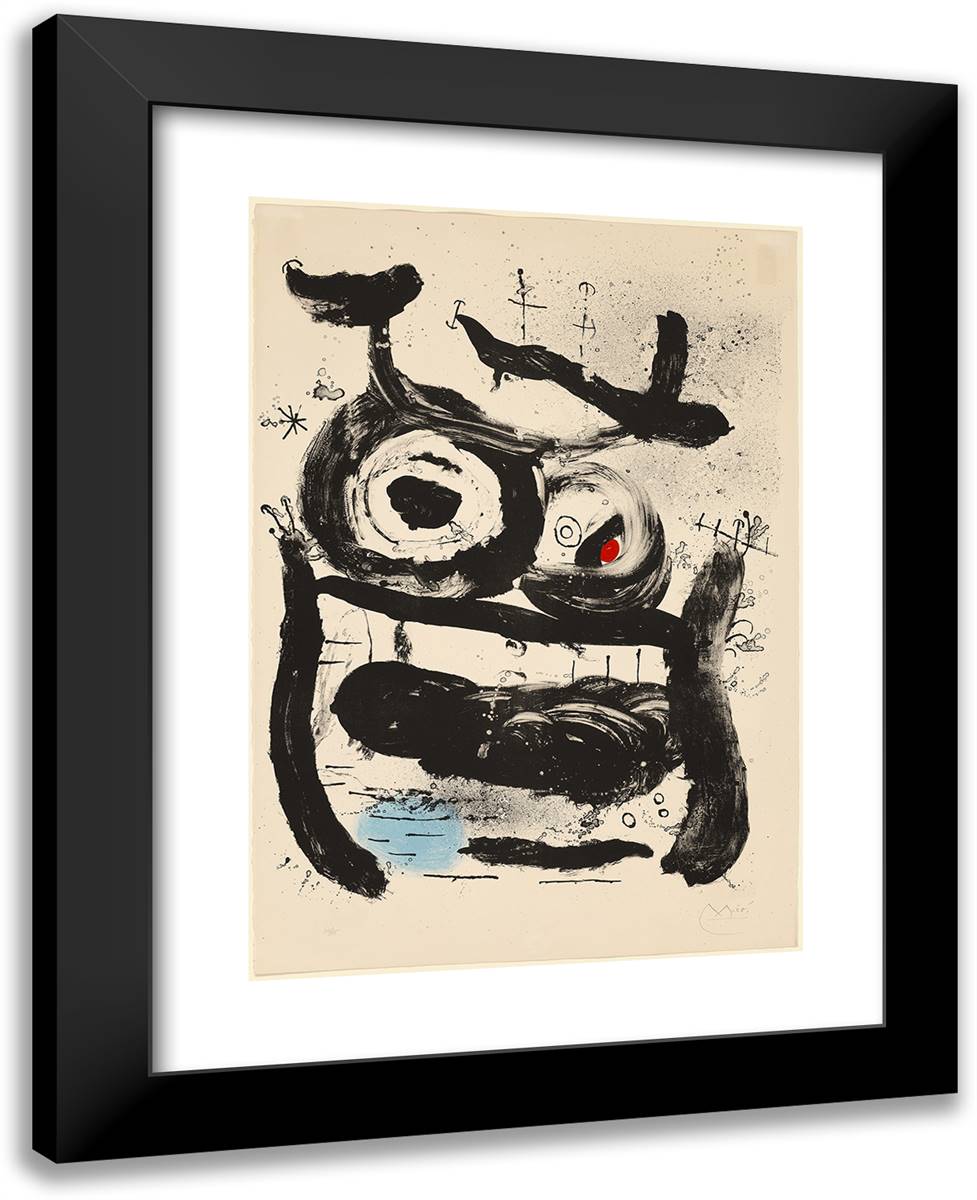 The Empress 19x24 Black Modern Wood Framed Art Print Poster by Miro, Joan