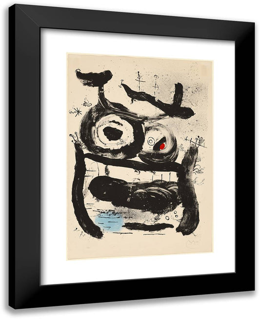 The Empress 19x24 Black Modern Wood Framed Art Print Poster by Miro, Joan