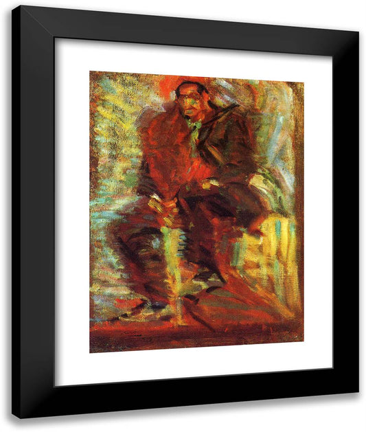 The Farmer 20x24 Black Modern Wood Framed Art Print Poster by Miro, Joan