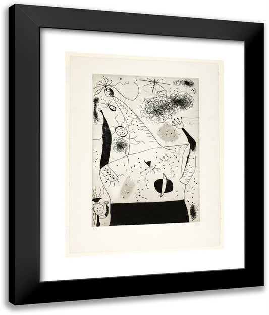 The Giantess 20x24 Black Modern Wood Framed Art Print Poster by Miro, Joan