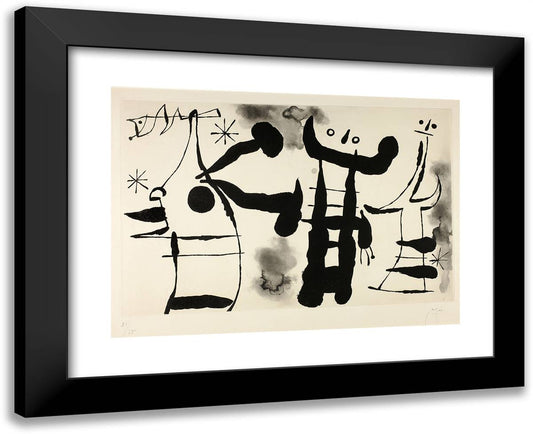 The Philosophers I 24x20 Black Modern Wood Framed Art Print Poster by Miro, Joan