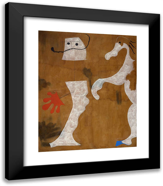The Policeman 20x23 Black Modern Wood Framed Art Print Poster by Miro, Joan