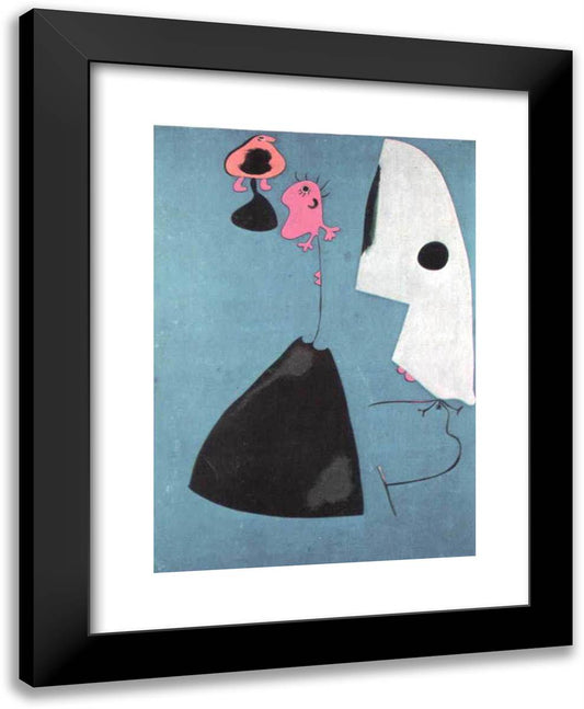 Three Gifts 19x24 Black Modern Wood Framed Art Print Poster by Miro, Joan