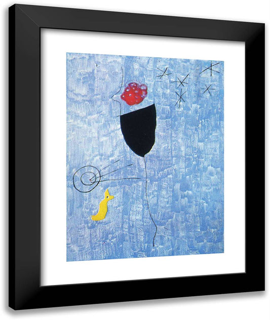 Tirador in the Arc 20x24 Black Modern Wood Framed Art Print Poster by Miro, Joan