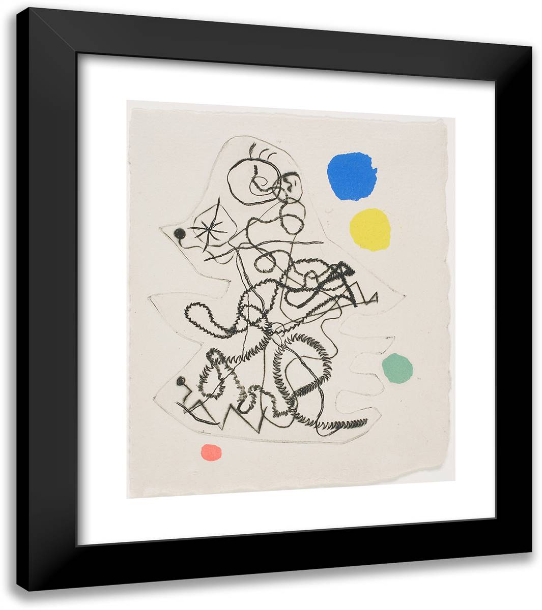 Untitled_3 20x23 Black Modern Wood Framed Art Print Poster by Miro, Joan