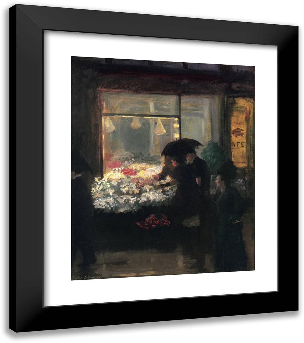 Easter Eve 20x23 Black Modern Wood Framed Art Print Poster by Sloan, John French