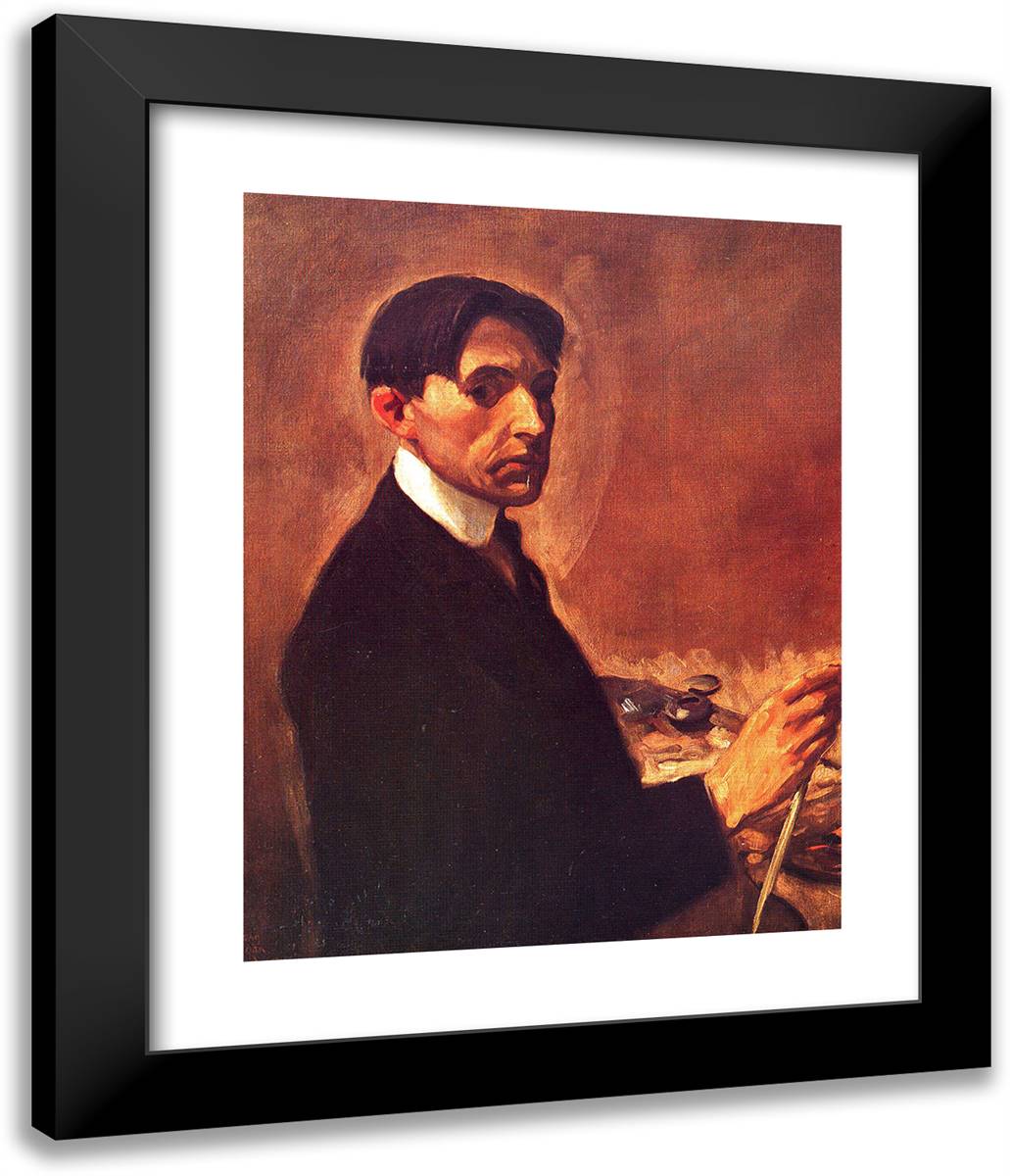 George Sotter 20x24 Black Modern Wood Framed Art Print Poster by Sloan, John French