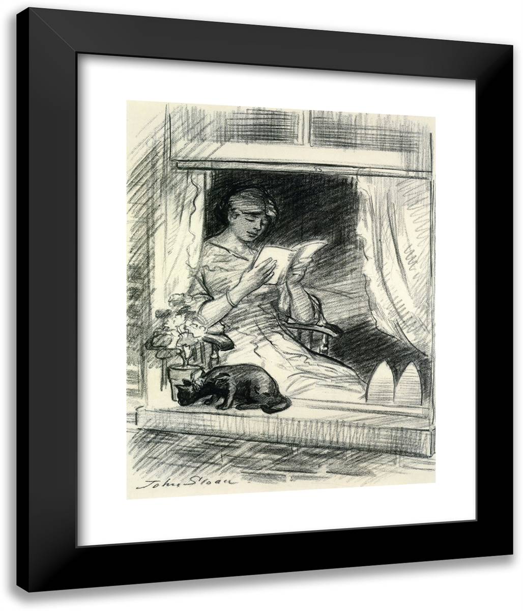 The Effect Is Spoiled 20x24 Black Modern Wood Framed Art Print Poster by Sloan, John French