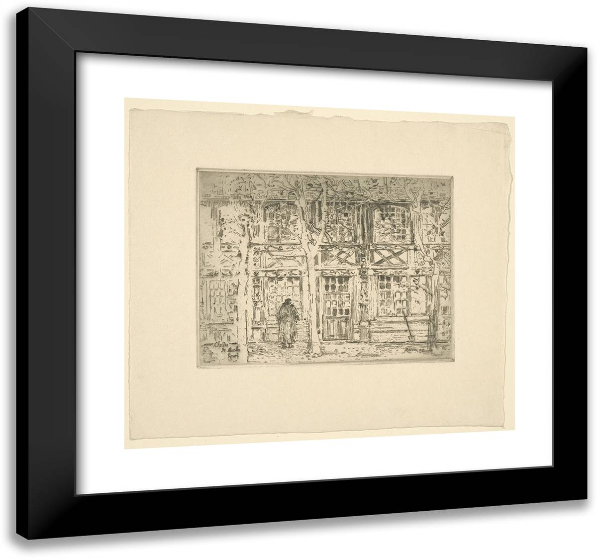 Cloitre St. Maclou, Rouen, II 21x20 Black Modern Wood Framed Art Print Poster by Marin, John