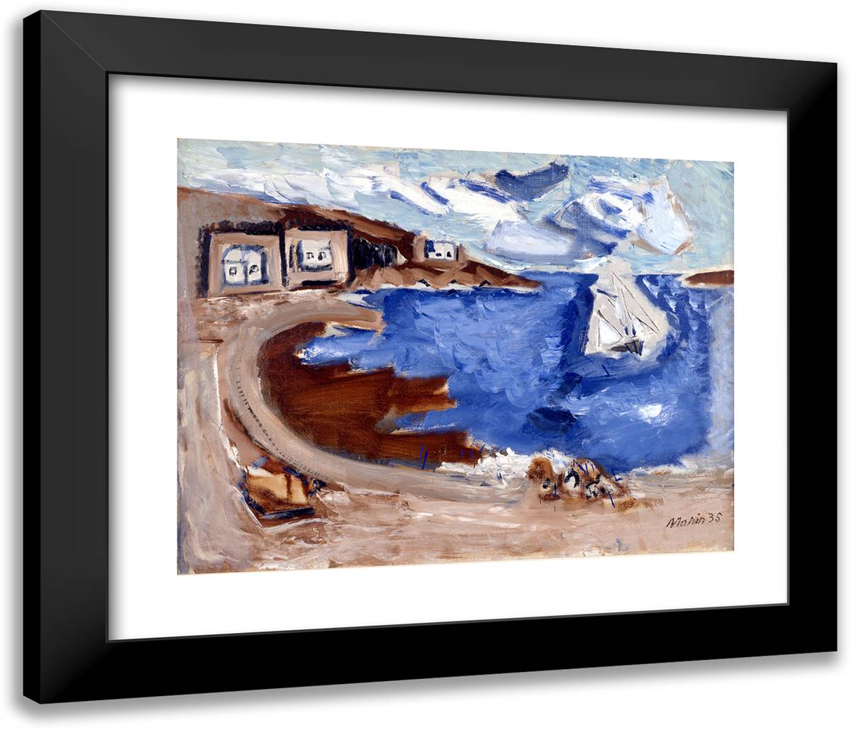 From Seeing Cape Split 23x20 Black Modern Wood Framed Art Print Poster by Marin, John