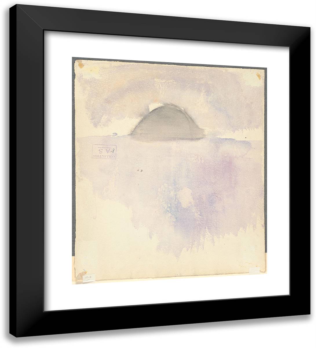 Sketch of a Mountain 20x22 Black Modern Wood Framed Art Print Poster by Marin, John
