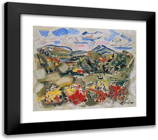 Tunk Mountains, Autumn, Maine 22x20 Black Modern Wood Framed Art Print Poster by Marin, John