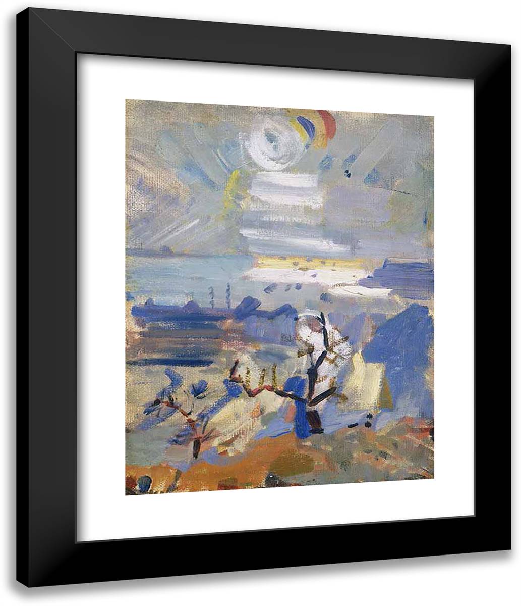 Weehawken Sequence, No. 30 20x24 Black Modern Wood Framed Art Print Poster by Marin, John