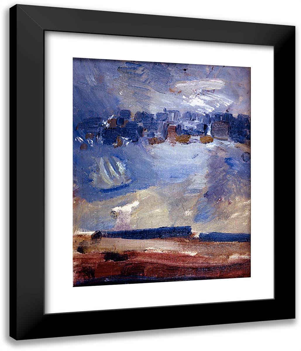 Wehawken Sequence 20x24 Black Modern Wood Framed Art Print Poster by Marin, John