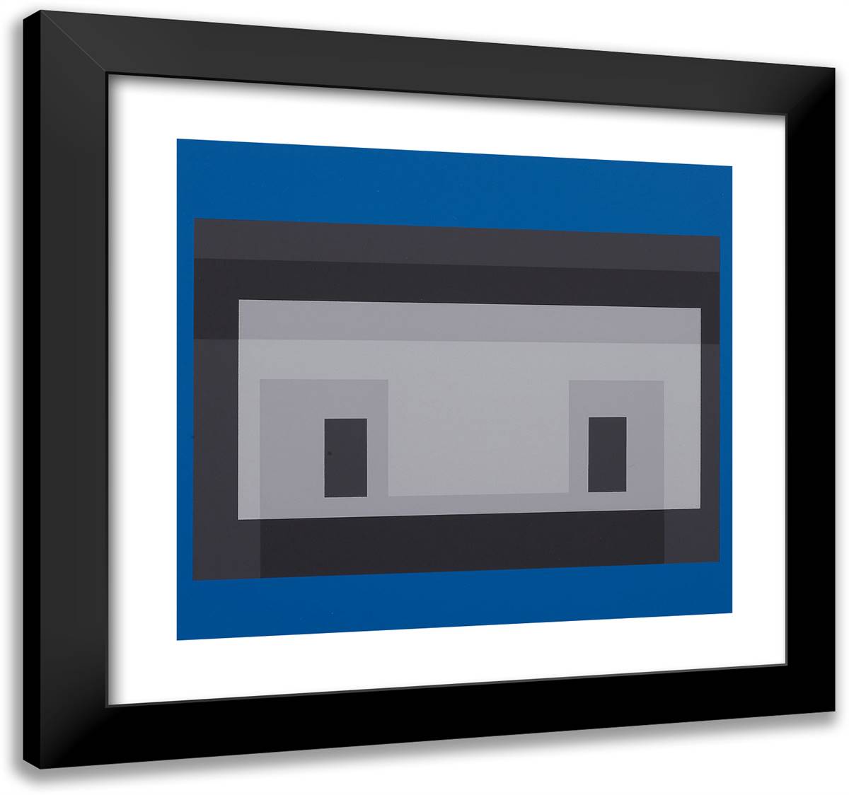 Mma-3 21x20 Black Modern Wood Framed Art Print Poster by Albers, Josef
