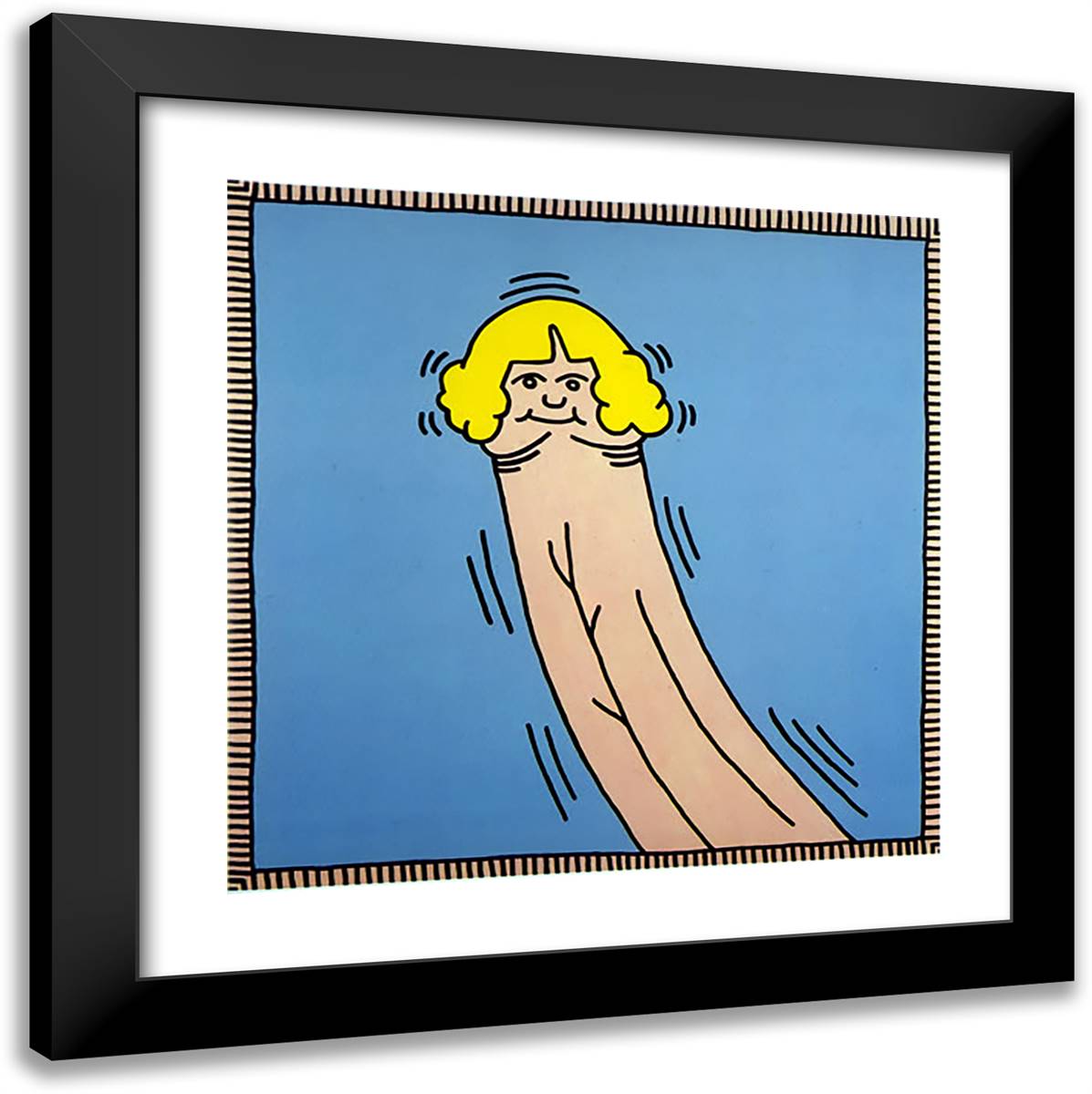 Debbie Dick 20x20 Black Modern Wood Framed Art Print Poster by Haring, Keith