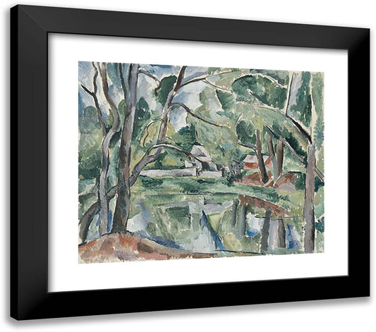 A Pond 23x20 Black Modern Wood Framed Art Print Poster by Konchalovsky, Piotr