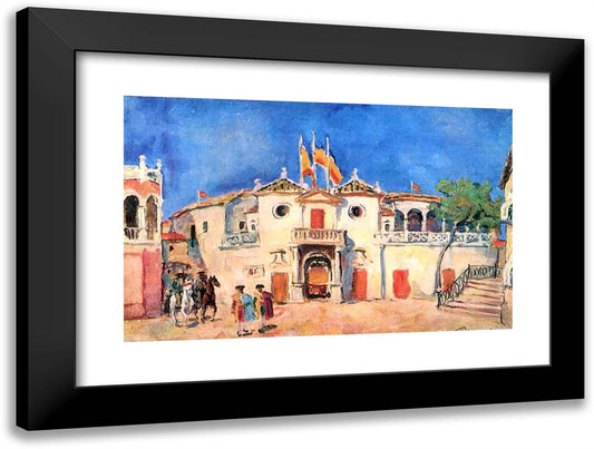 A Square. Set Decor for Opera 'Carmen' by Georges Bizet. 24x18 Black Modern Wood Framed Art Print Poster by Konchalovsky, Piotr