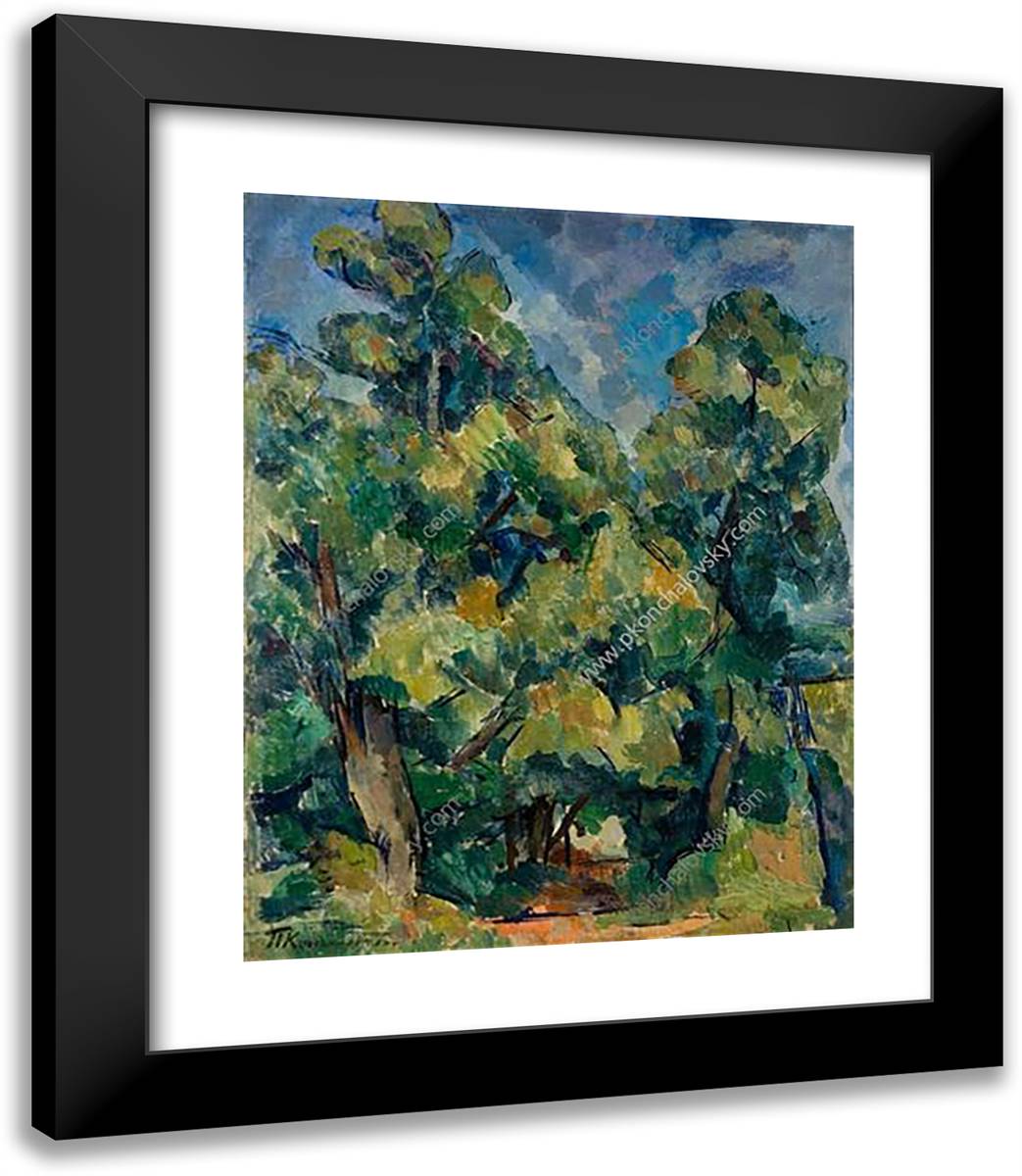 Abramtsevo. Oaks. 20x23 Black Modern Wood Framed Art Print Poster by Konchalovsky, Piotr